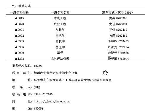 新疆农业大学2019年博士招生专业简介招生简章