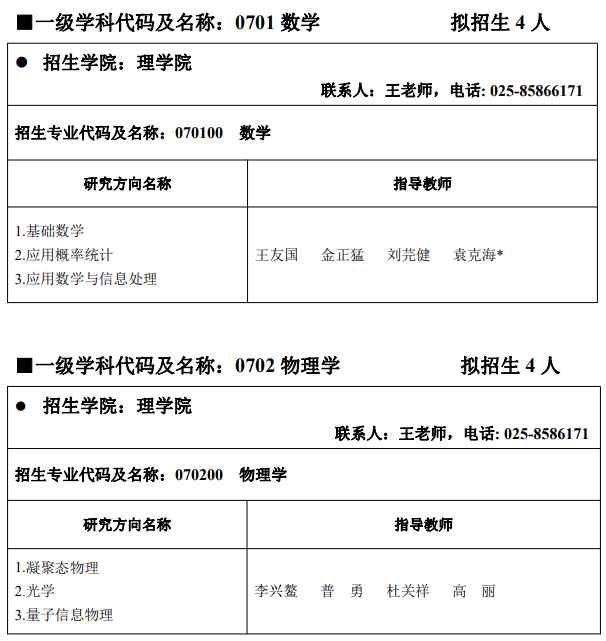 南京邮电大学2023年博士研究生招生专业目录